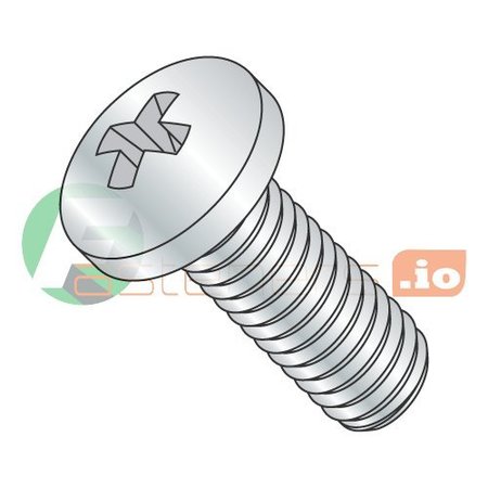 #5-40 X 5/8 In Phillips Pan Machine Screw, Zinc Plated Steel, 10000 PK